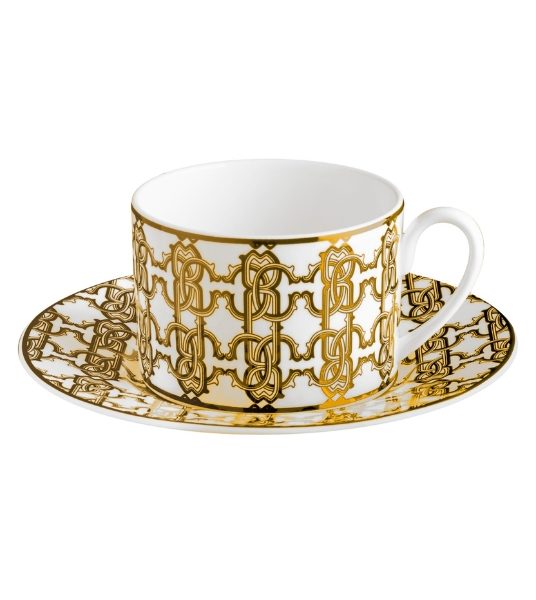 MONOGRAM GOLD – TEA CUP AND SAUCER – SET OF 6