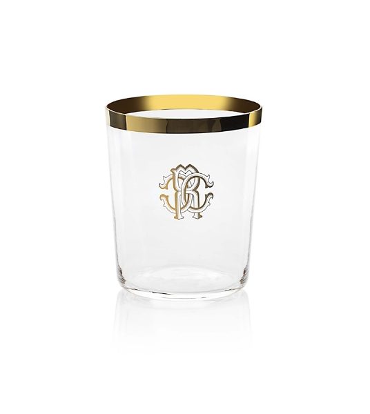 NEW MONOGRAM GOLD – OLD FASHION GLASS – SET OF 2