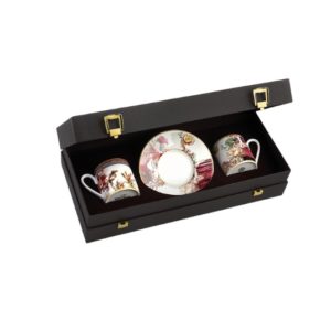 FLOWERS D&A – COFFEE CUP AND SAUCER – SET OF 2