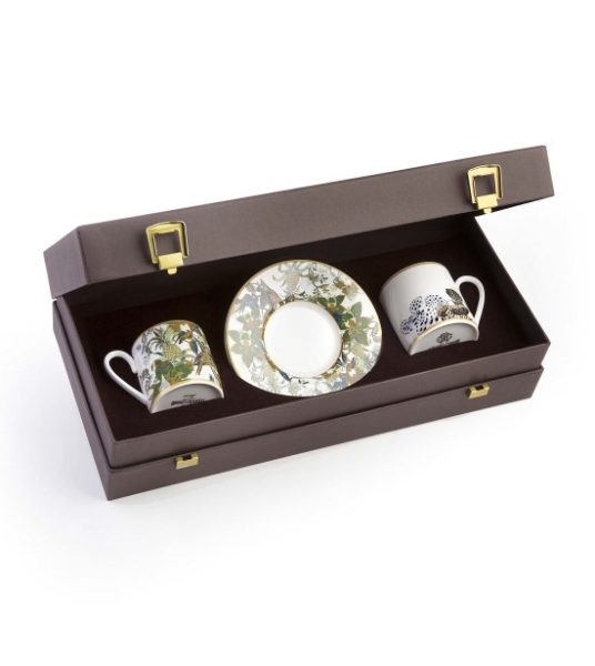 FLOWERS F&B – COFFEE CUP AND SAUCER – SET OF 2