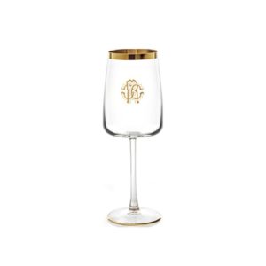 NEW MONOGRAM GOLD – WINE GOBLET – SET OF 2