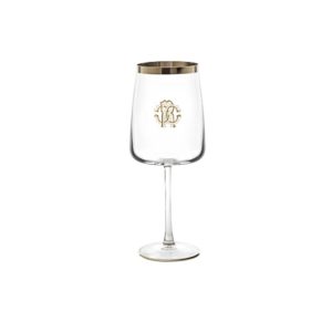 NEW MONOGRAM PLATINUM – WATER GOBLET – SET OF 2
