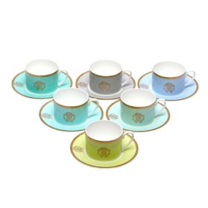 LIZZARD SUNRISE – TEA CUP AND SAUCER – SET OF 6
