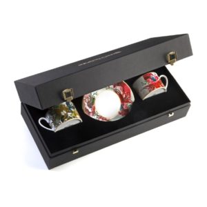 FLOWERS POLYN HAWAII – TEA CUP AND SAUCER – SET OF 2