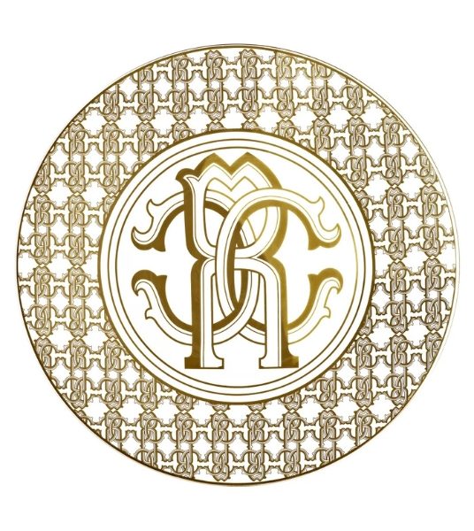 MONOGRAM GOLD – ROUND SERVING DISH