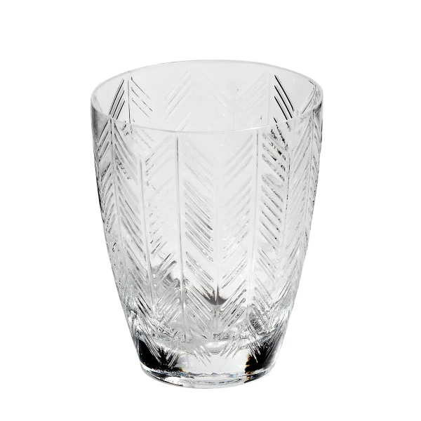 ZIG ZAG TRANSPARENT WATER GLASS SET OF 6