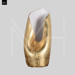 CALLA VASE S (ORO/WHITE)