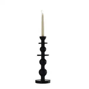 IMPERIAL – CANDLE HOLDER – BLACK CERAMIC – H40CM
