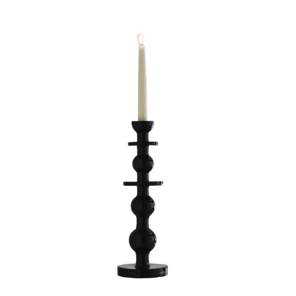 IMPERIAL – CANDLE HOLDER – BLACK CERAMIC – H40CM