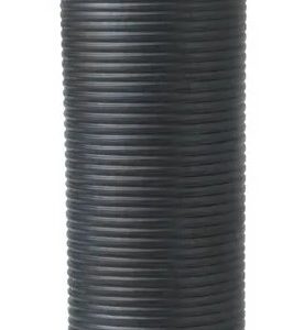CYLINDRIC – VASE – MATT BLACK RIBBED CERAMIC – H41CM