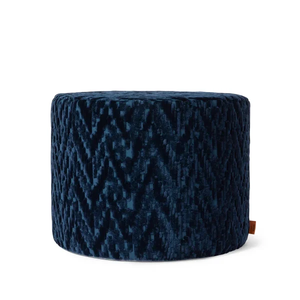 FOSSILE CYLINDER POUF – BLACK – 40X30