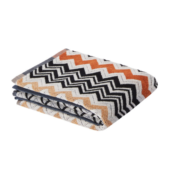 BERNARD HAND TOWEL 40X70.single unit – BLACK MULTICOLOR