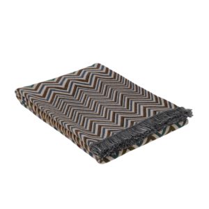 ANTWAN THROW – BLACK MULTICOLOR