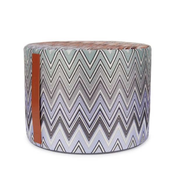 BIRMINGHAM CYLINDER POUF – BLACK MULTICOLOR – 40X30