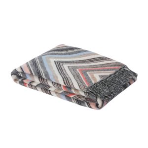 CHEVRON THROW – BLACK MULTICOLOR