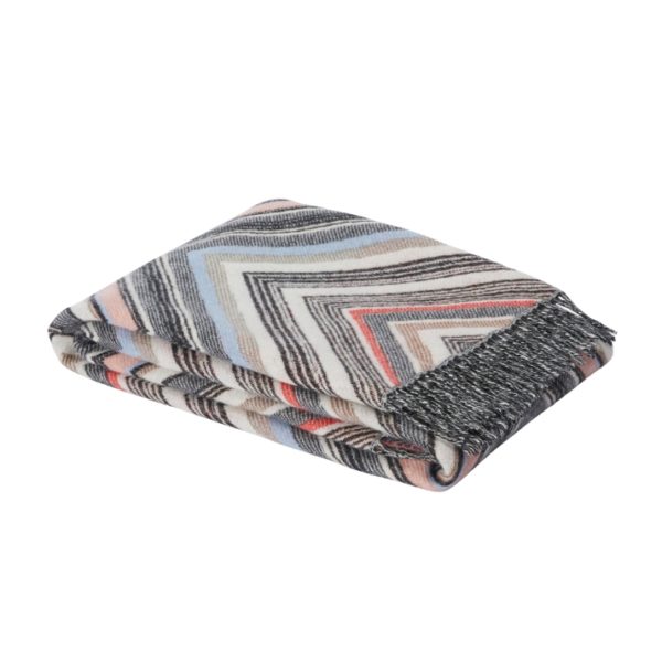 CHEVRON THROW – BLACK MULTICOLOR
