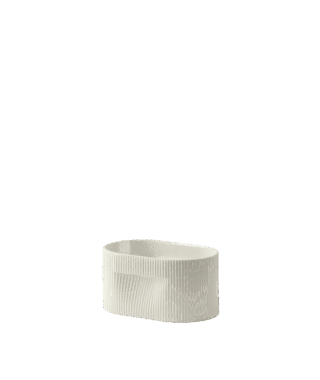 RIDGE PLANTER – SMALL OFF WHITE-CERAMIC – H13CM