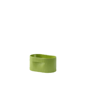 RIDGE PLANTER – MOSS GREEN-CERAMIC – H13CM