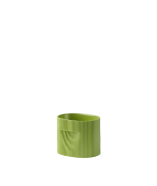 RIDGE PLANTER – MEDIUM MOSS GREEN-CERAMIC – H15CM