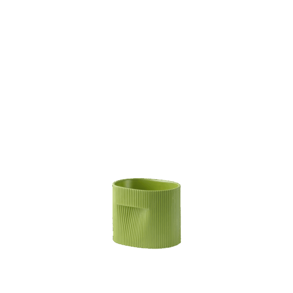 RIDGE PLANTER – MEDIUM MOSS GREEN-CERAMIC – H15CM RIDGE PLANTER – MEDIUM MOSS GREEN-CERAMIC – H15CM