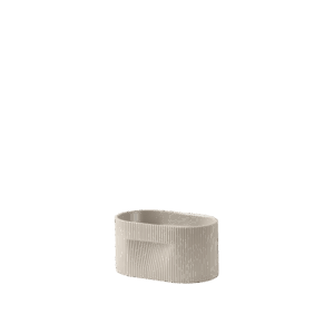 RIDGE PLANTER – SMALL  BEIGE-CERAMIC – H13CM