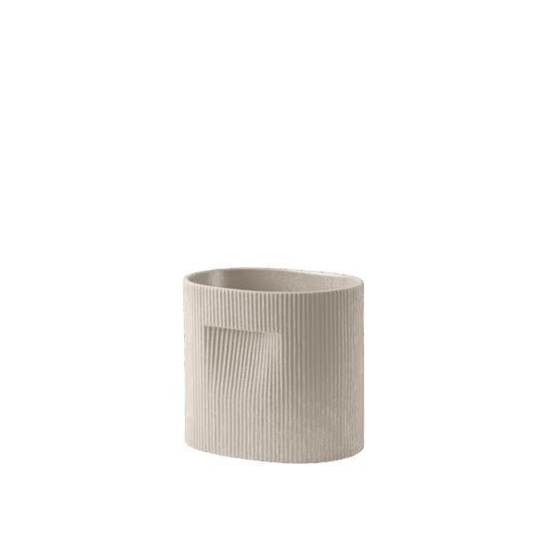 RIDGE PLANTER – BEIGE-CERAMIC – H24CM RIDGE PLANTER – BEIGE-CERAMIC – H24CM