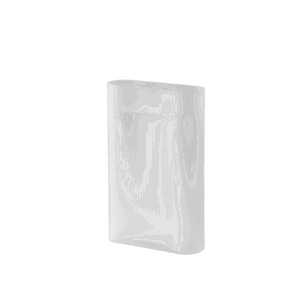 RIDGE VASE – LARGE WHITE FROSTED GLASS – H48.5