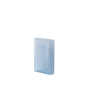 RIDGE VASE – MEDIUM  LIGHT BLUE FROSTED GLASS – H35