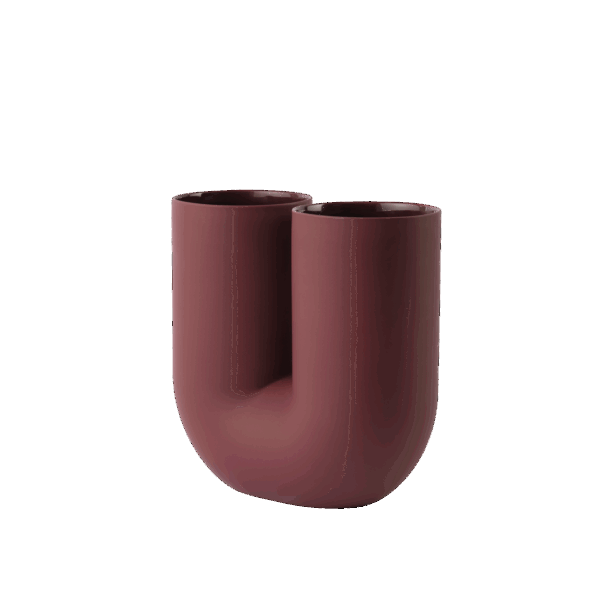 KINK VASE – SMALL DEEP RED – H26.5CM