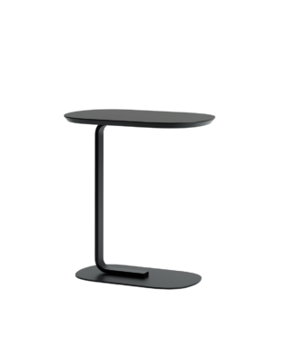 RELATE SIDE TABLE LOW – WOOD TOP/STEEL FRAME – BLACK TABLE
