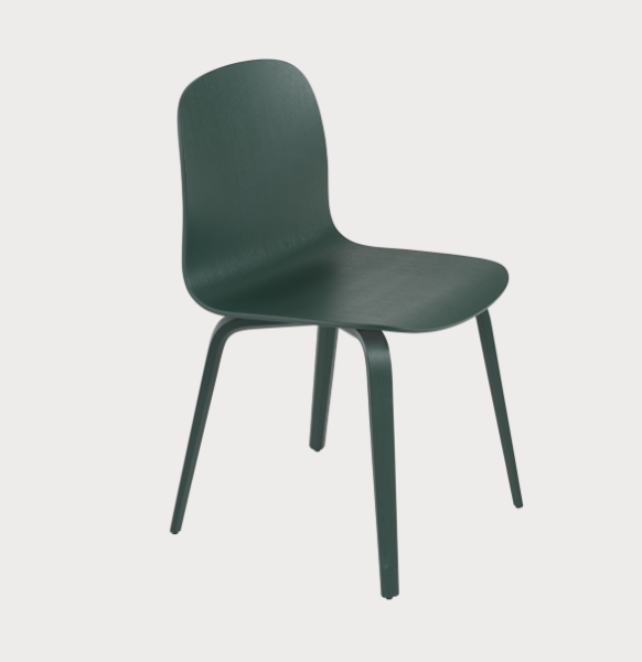VISU CHAIR – WOOD – DARK GREEN