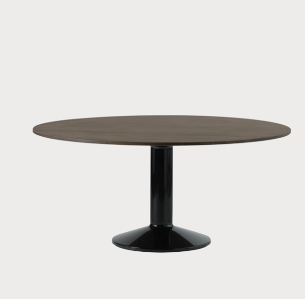 MIDST TABLE – DARK OILED OAK/BLACK – Ø160CM