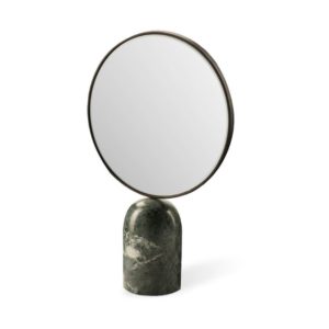 ROUND MIRROR WITH MARBLE BASE